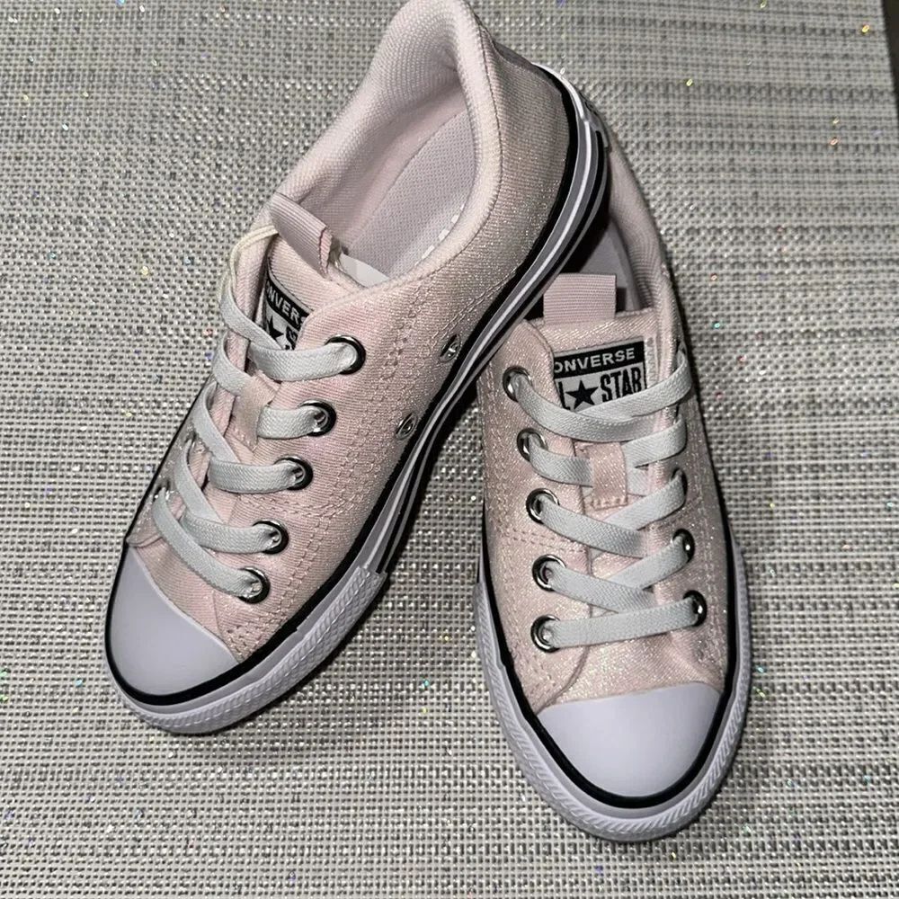 Converse 13 & 1,2,3 Girls Light Pink Metallic White Black Brown Soles Sneakers